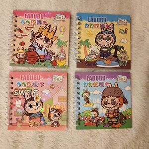 Labubu Cute 4 Piece Sticker Notebooks